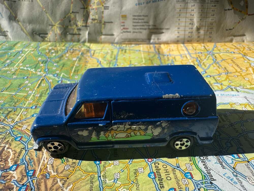 VINTAGE ‘70s ‘80s Wheeler Road Aces 'Aspin' Super Van Blue Diecast Hong Kong